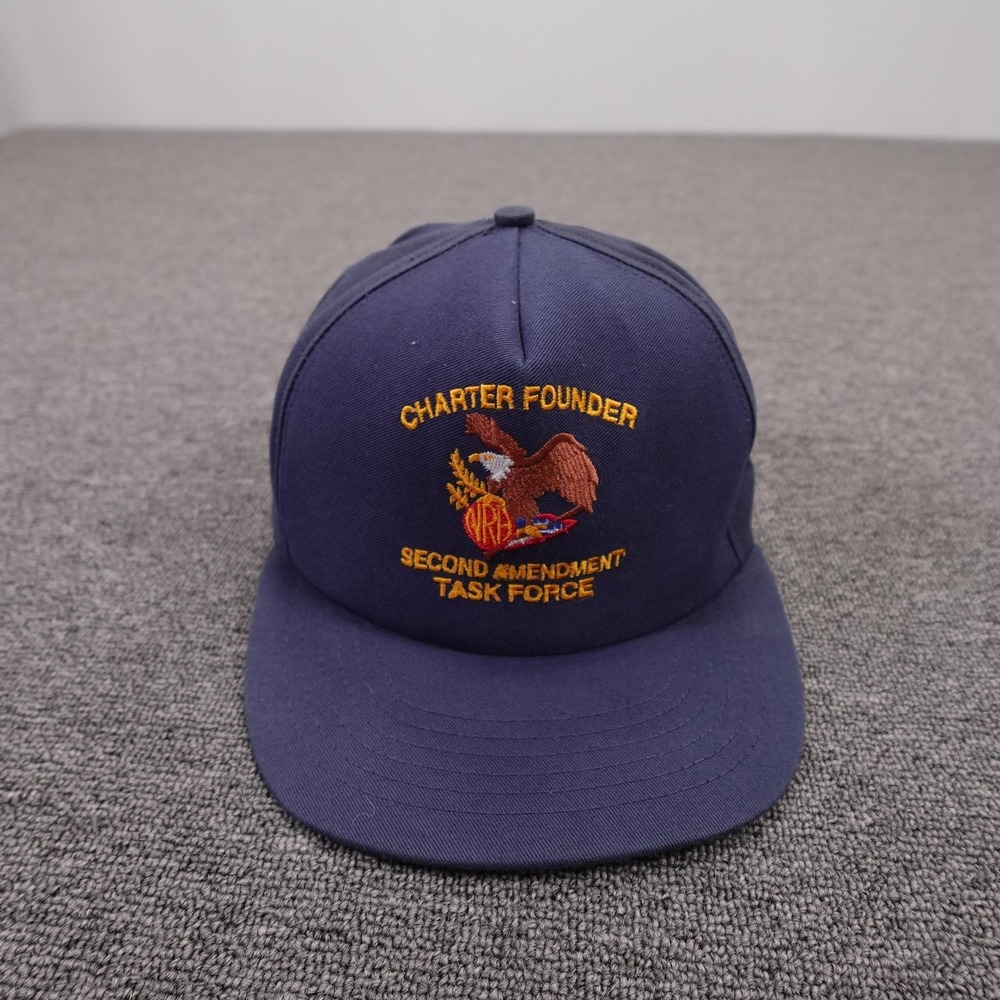 Vintage NRA Charter Founder Hat Cap Snap Back Mens One Size Blue USA Patriotic